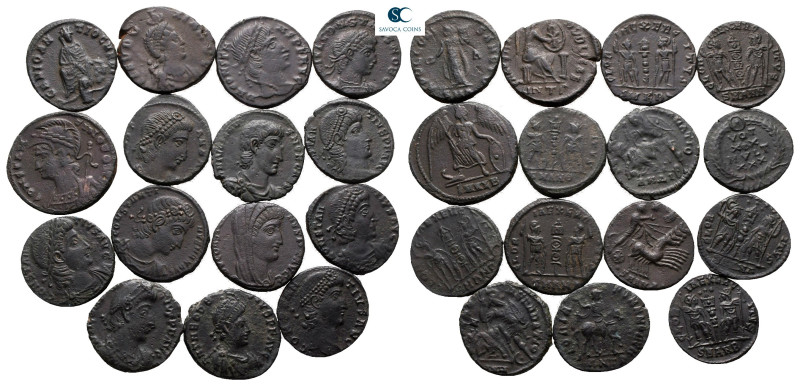 Lot of ca. 15 roman bronze coins / SOLD AS SEEN, NO RETURN! 

very fine
