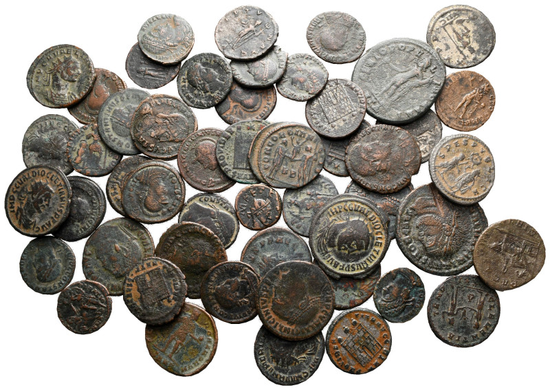 Lot of ca. 50 late roman bronze coins / SOLD AS SEEN, NO RETURN!

very fine