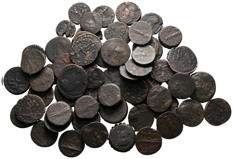 Lot of ca. 60 ancient bronze coins / SOLD AS SEEN, NO RETURN!

nearly very fin...