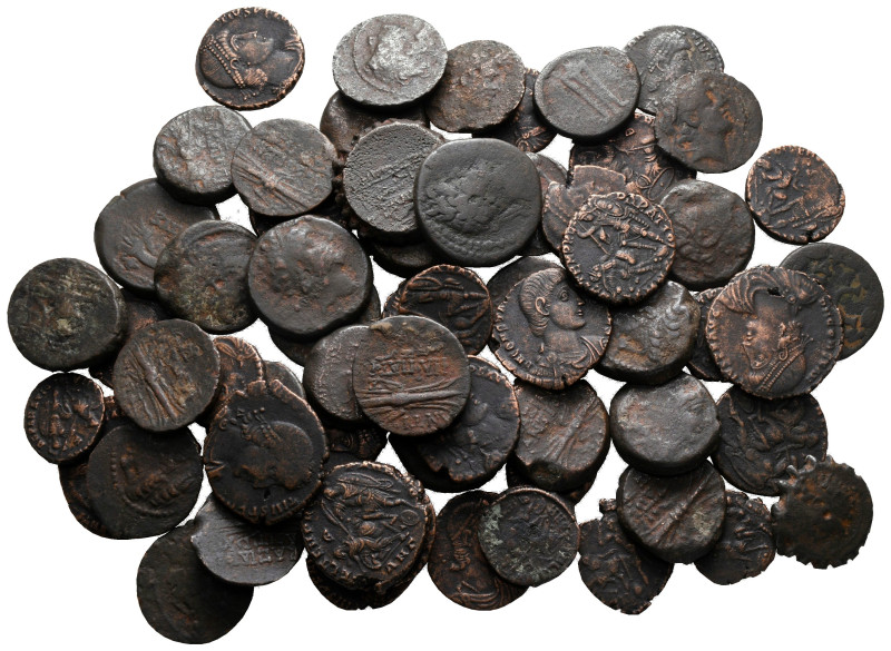 Lot of ca. 60 ancient bronze coins / SOLD AS SEEN, NO RETURN!

very fine