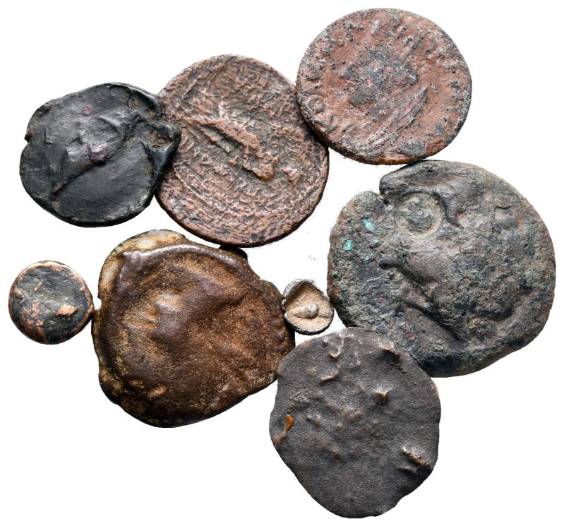 Lot of ca. 8 ancient bronze coins / SOLD AS SEEN, NO RETURN!

nearly very fine