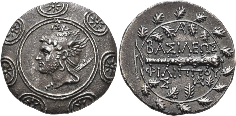 KINGS OF MACEDON. Philip V, 221-179 BC. Tetradrachm (Silver, 31 mm, 16.44 g, 2 h...