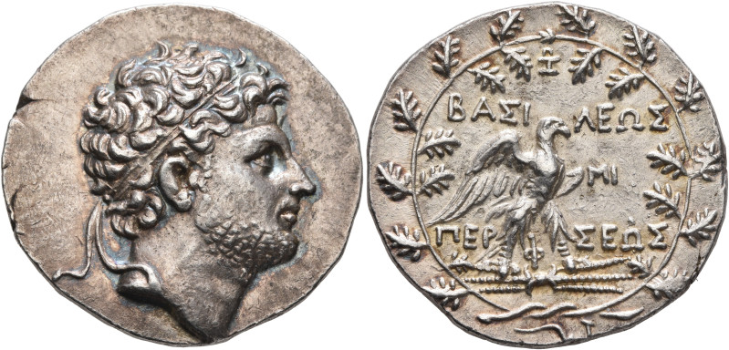 KINGS OF MACEDON. Perseus, 179-168 BC. Tetradrachm (Silver, 32 mm, 16.73 g, 12 h...