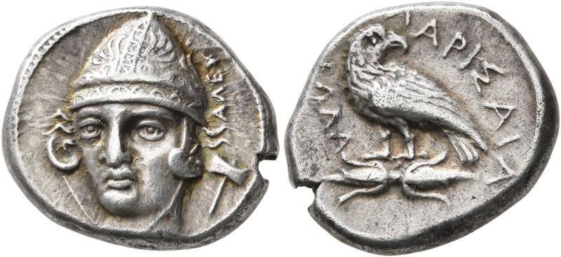 THESSALY. Larissa. Circa 370-360 BC. Drachm (Silver, 18 mm, 6.00 g, 12 h). ΑΛΕΥ ...