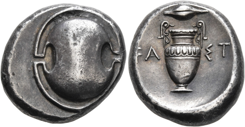 BOEOTIA. Thebes. Circa 390-382 BC. Stater (Silver, 21 mm, 12.34 g), Wast..., mag...