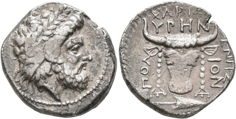 CRETE. Polyrhenion. Circa 350-270 BC. Stater (Silver, 22 mm, 11.21 g, 9 h), Char...