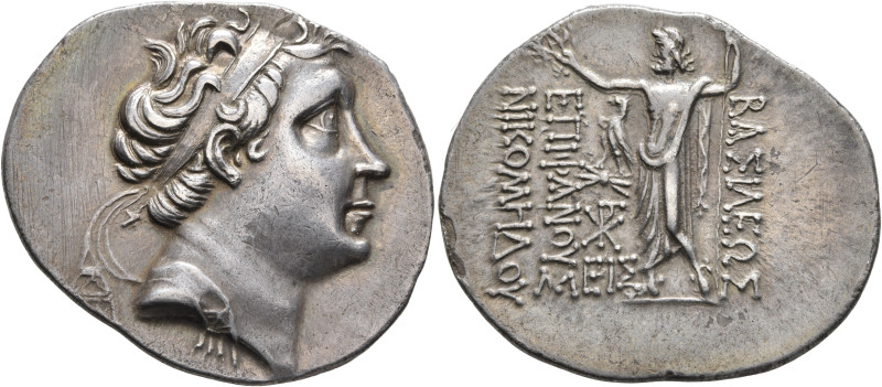 KINGS OF BITHYNIA. Nikomedes IV Philopator, 94-74 BC. Tetradrachm (Silver, 39 mm...