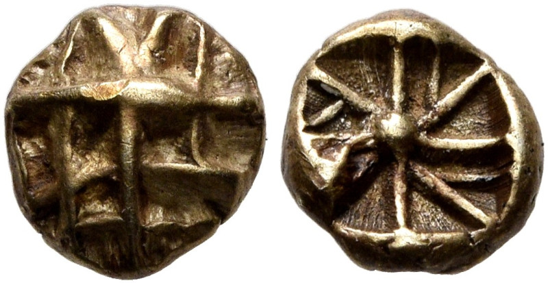 IONIA. Uncertain. Circa 625-600 BC. Myshemihekte – 1/24 Stater (Electrum, 6 mm, ...