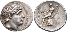 SELEUKID KINGS OF SYRIA. Antiochos I Soter, 281-261 BC. Tetradrachm (Silver, 30 mm, 17.15 g, 12 h), Sardes, circa 276-271. Diademed head of Antiochos ...
