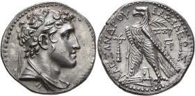 SELEUKID KINGS OF SYRIA. Alexander I Balas, 152-145 BC. Tetradrachm (Silver, 27 mm, 13.27 g, 12 h), Tyre, SE 167 = 146/5 BC. Diademed and draped bust ...