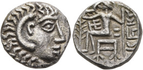 ARABIA, Eastern. Oman Peninsula. Mleiha or ad-Dur (?). Later coinage in the name of Abi'el, 1st century BCE to 1st century CE. Drachm (Billon, 15 mm, ...