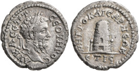 CAPPADOCIA. Caesaraea-Eusebia. Septimius Severus, 193-211. Drachm (Silver, 18 mm, 3.23 g, 12 h), RY 16 = 207/8. AY K Λ CЄΠT CЄOYHPOC Laureate head of ...
