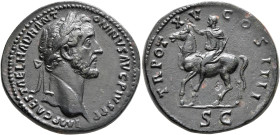 Antoninus Pius, 138-161. Sestertius (Orichalcum, 34 mm, 23.05 g, 5 h), Rome, 151-152. IMP CAES T AEL HADR ANTONINVS AVG PIVS P P Laureate head of Anto...