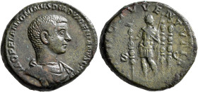 Diadumenian, as Caesar, 217-218. As (Copper, 24 mm, 10.00 g, 12 h), Rome, summer 217-early 218. M OPEL ANTONINVS DIADVMENIANVS CAES Bare-headed and dr...
