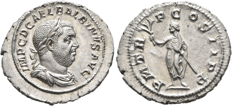Balbinus, 238. Denarius (Silver, 21 mm, 2.73 g, 7 h), Rome, circa April-June 238...