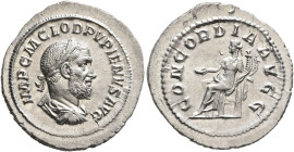Pupienus, 238. Denarius (Silver, 22 mm, 2.60 g, 1 h), Rome, circa April-June 238. IMP C M CLOD PVPIENVS AVG Laureate, draped and cuirassed bust of Pup...