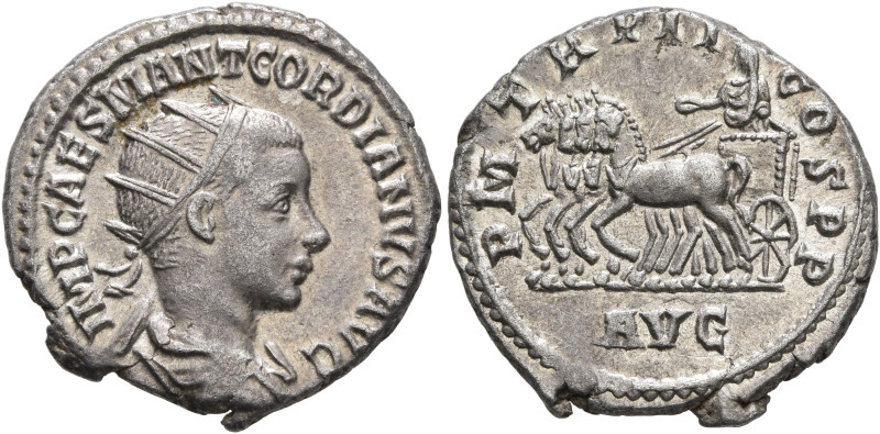 Gordian III, 238-244. Antoninianus (Silver, 21 mm, 4.39 g, 11 h), Antiochia, 239...