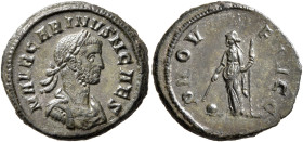Carinus, as Caesar, 282-283. Denarius (Bronze, 18 mm, 3.12 g, 6 h), Rome, 282. M AVR CARINVS N CAES Laureate, draped and cuirassed bust of Carinus to ...