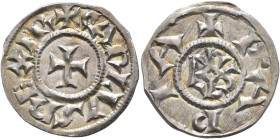 CAROLINGIANS. Charlemagne (Charles the Great), as Charles I, king of the Franks, 768-814. Denier (Silver, 21 mm, 1.57 g, 2 h), Pavia. ✠ CARLVS REX FR ...