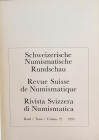 AA.VV. Revue Suisse de Numismatique. Tome 72, 1993. Brossura ed. pp. 252, tavv. in b/n. Sommaire: Mildenberg, Leo: Sikulo-Punische Münzlegenden  Requi...