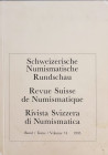 AA.VV. Revue Suisse de Numismatique. Tome 74, 1995. Brossura ed. pp. 169, ill. In b/n tavv.8 in b/n. Sommaire: Masson, Olivier: Quelques légendes moné...