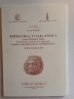 AA.VV. Popoli dell’Italia Antica, Gentes Fortissimae Italiae – Samnium, Latium et Campania. Storia, Archeologia e Numismatica. Nummus et Historia IV, ...