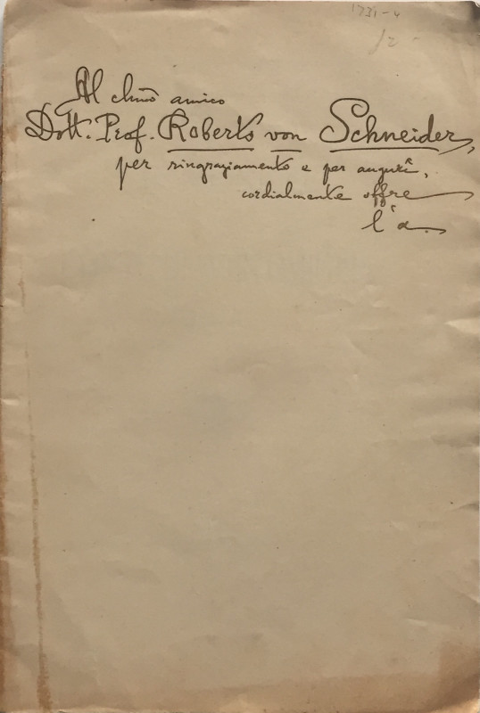 Ambrosoli S. - Le monete dei conti di Ventimiglia. Milano, 1903. Brossura ed. pp...