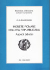 PERASSI C. - Monete romane dell',età repubblicana. Aspetti artistici. Milano, 1988. pp. x - 88, tavv. 16. ril ed ottimo stato. importante e raro lavor...