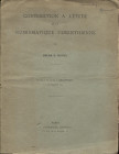 RAVEL O. E. - Contribution a l’etude de la numismatique corinthienne. Paris, 1929. Pp. 19, tavv. 2. Brossura ed. buono stato, molto raro.