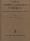 SYLLOGE NUMMORUM GRAECORUM. Munzsammlung der Universitat Tubingen. I Heft. Hispania – Sikelia. Berlin, 1981. Pp. x, tavv. 30. Ril. Ed. Ottimo stato.