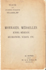DUPRIEZ Ch. – Catalogue 120 ter . Bruxelles, 6 – Novembre, 1928. Monnaies antiques , medailles Jetons, Mreaux, Decoration, Sceaux, etc. pp. 100, nn. 2...