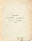 FLORANGE J. – CIANI L. - Paris, 28 – Mai, 1924. Collection M. Georges Gallet. Monnaies grecques et romaines, Medailles Artistiques. Pp. 70, nn. 238, t...