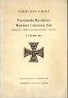 GAETTENS jun R. - Sammlung Julius II teil. 1809 - 1815. Franzoische Revolution Napoleon I. und der zeit. Heidelberg, 14\16 - September, 1959. pp.2- 66...