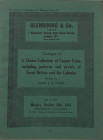 Glendining & Co. Catalogue of A choice Collection of Copper Coins, including patterns and proof, of Great Britain and the Colonies. Formed by Major A....