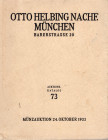 HELBING O. –NACH. - Auktion 73. Munchen, 24, Oktober, 1933. . Im aufrtrage des Furstilich Furstenbergischen Munzkabinetts. Pp. 144, nn. 2353, tavv. 27...