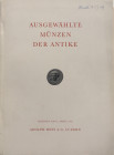 Hess A. Ausgewahlte Munzen der Antike. Luzern 14 April 1954. Brossura ed. pp. 76, lotti 438, tavv. In b/n. Con lista prezzi di stima. Buono stato.