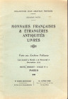 PAGE A. - Paris, 6 – Novembre, 1933. Collection d,un amateur parisien deuxieme partie. Monnaies francaise & entrangeres, antiquites livres. Pp. 28, nn...