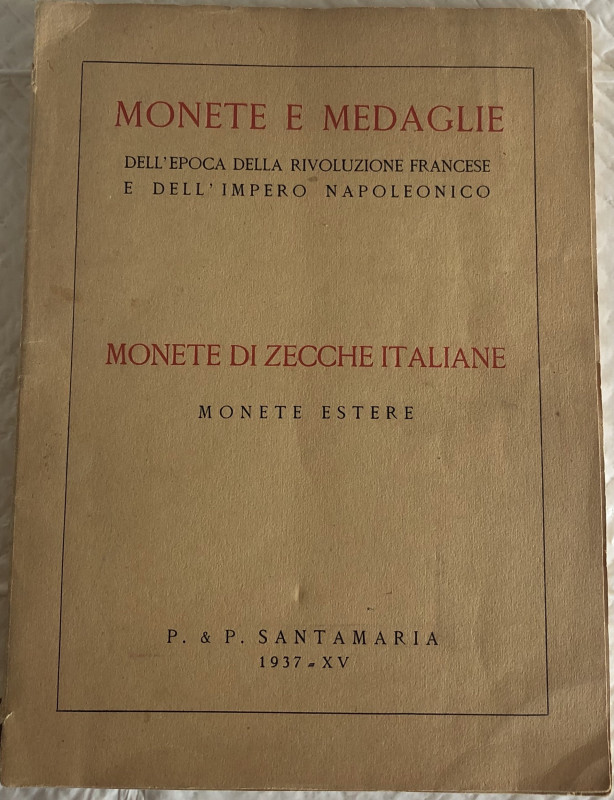 Santamaria P.& P. Monete e Medaglie dell'Epoca della Rivoluzione Francese e dell...