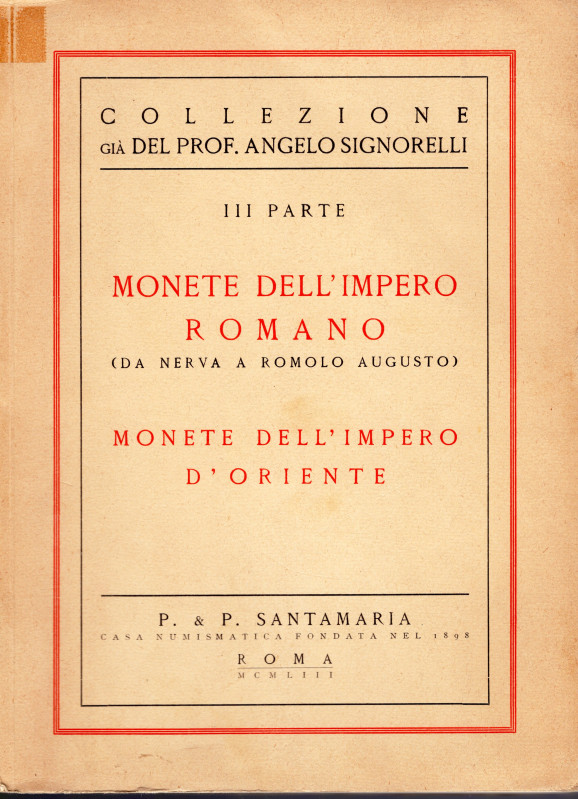 SANTAMARIA P. & P. – Roma, 13 – Marzo, 1953. Collezione Angelo Signorelli. III p...