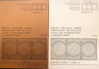 Busso. Katalog 291 Kelten, Griechen, Romer Orientalen, Mittelalter Gold-Und Silbermunzen. 2 Cataloghi Testo + Tavole Frankfurt 30 Marz 01 April 1977. ...