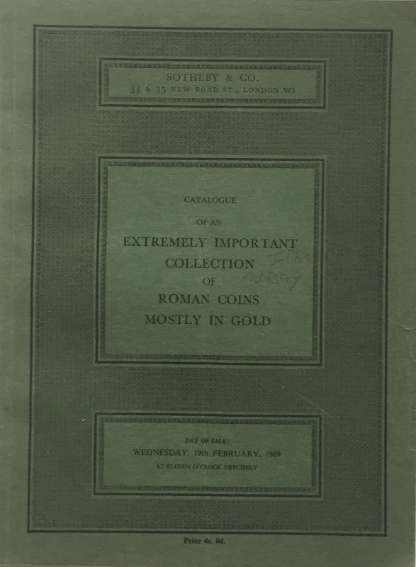 Glendining & Co. Catalogue of an Extremely Important Collection of Roman Coins M...