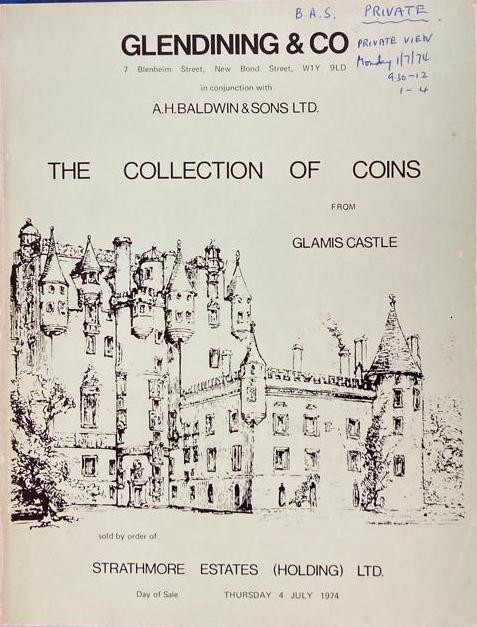 Glendining & Co. – BaldwinA. H. & Sons LTD -The collections of coins from Glamis...