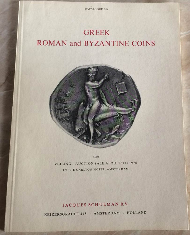 Schulman J. N. V. Catalogue 264. Greek, Roman and Byzantine coins. Amsterdam, 26...