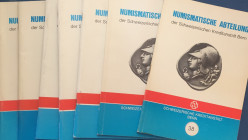 Schweizerische Kreditanstalt der Numismatische Abteilung Lotto di 8 Listini . No. 38 April 1982. No. 39 Dezenber 1982. No. 41 November 1983. No. 45 Ap...