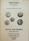 Vedrines J. Monnaies de Collection et Ouvrages de Documentation. Paris 30 Decembre 1981. Brossura ed. Lotti 524, tavv. In b/n, + tavv. 4 di ingrandime...