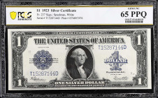 Fr. 237. 1923 $1 Silver Certificate. PCGS Banknote Gem Uncirculated 65 PPQ.
A beautiful Gem example of this popular type.

Estimate: $200.00- $300....