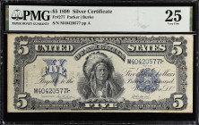 Fr. 277. 1899 $5 Silver Certificate. PMG Very Fine 25.
Parker - Burke signature combination.

Estimate: $800.00- $1200.00