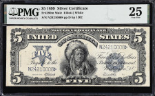 Fr. 280m. 1899 $5 Silver Certificate Mule Note. PMG Very Fine 25.
One of the most iconic designs found on Federally issued United States currency.
...