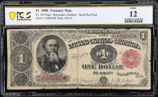 Fr. 349. 1890 $1 Treasury Note. PCGS Banknote Fine 12.
PCGS Banknote comments "Edge Tear".

Estimate: $200.00- $300.00