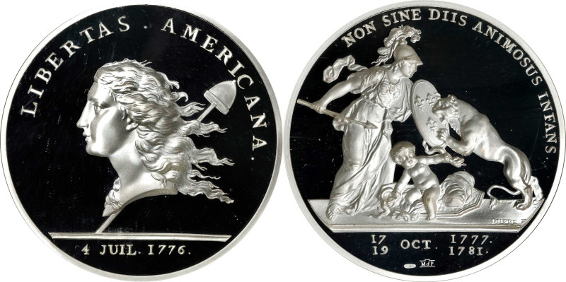 "1781" (2004) Libertas Americana Medal. Modern Paris Mint Dies. Silver. Proof-69...